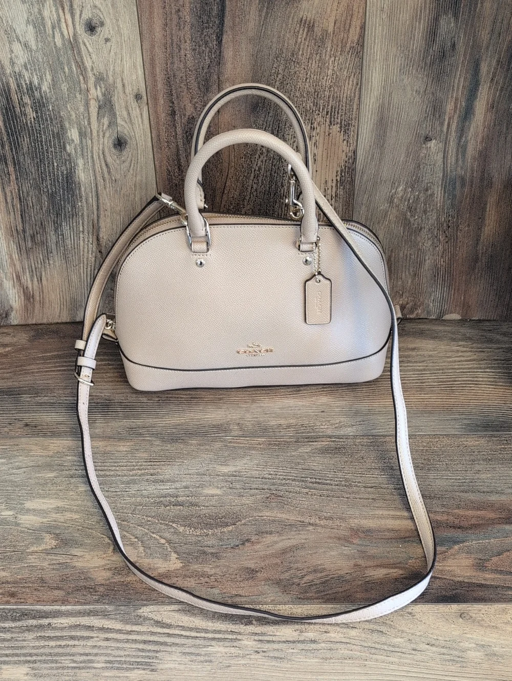 Coach Mini Sierra F57555 Crossgrain Leather Satchel Crossbody